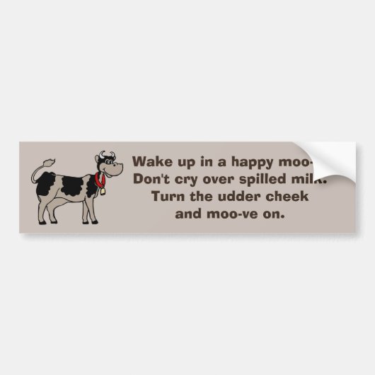 Moove On Bumpersticker (Voorkant)