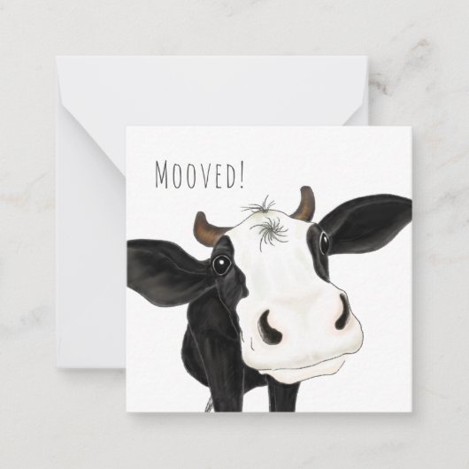 "Mooved!" Persoonlijke wijziging van adreskaart Notitiekaartje (Voorkant)