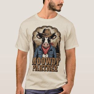 Moowdy Partner Funny Country Westerne Koe Vintage T-shirt