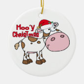 Mooy kerstKoe Keramisch Ornament (Voorkant)