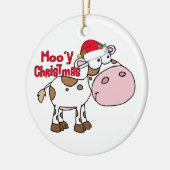 Mooy kerstKoe Keramisch Ornament (Links)
