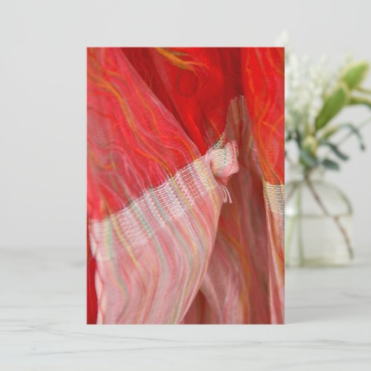 Mooy Silk Scarf-uitnodiging Kaart (Staand voorkant)