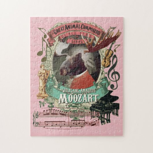 Moozart Great Animal Composer Mozart Parody Legpuzzel (Verticaal)