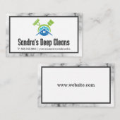 Mop Broom Cleaner Supplies Home Logo Visitekaartje (Voorkant / Achterkant)