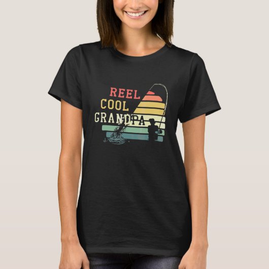 Mop Coole Grootvader Visser Visserij Grootouders D T-shirt (Voorkant)