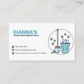 Mop en Bucket Cleaning Service Visitekaartje (Voorkant)