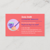Mop en Bucket Cleaning Service Visitekaartje (Voorkant)