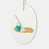 Mop en Bucket Keramisch Ornament (Links)