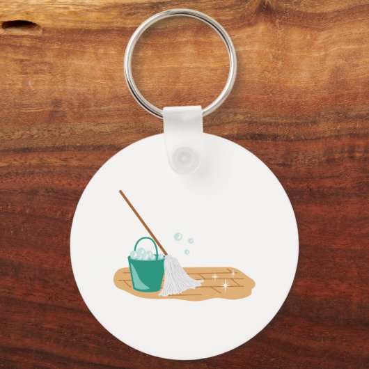 Mop en Bucket Sleutelhanger (Voorkant)