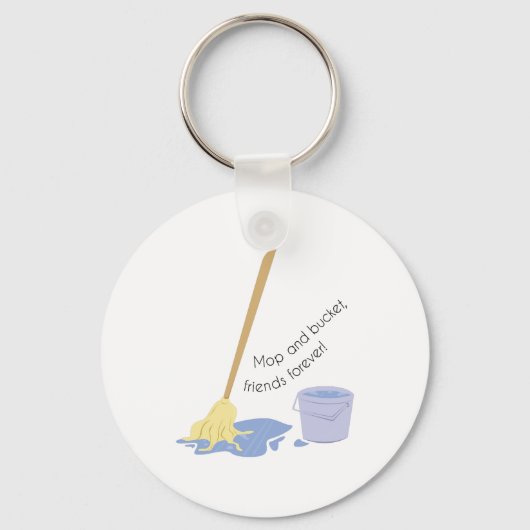 Mop en Bucket Sleutelhanger (Voorkant)