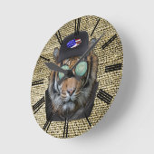 Mop in de hoer gekleed ronde klok (Hoek)