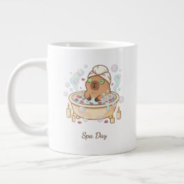 Mop met Aardige Capybara Spadag – Grappig Zelfzorg Grote Koffiekop