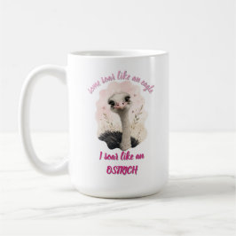 Mop met cute dier, grappige struisvogel koffiekop koffiemok