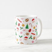 Mop met Cute Santa- en kersttraktatiespatroon Koffiemok (Voorkant rechts)