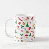 Mop met Cute Santa- en kersttraktatiespatroon Koffiemok (Links)