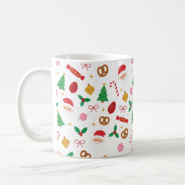 Mop met Cute Santa- en kersttraktatiespatroon Koffiemok