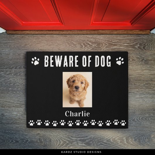 Mop met foto van een schattige hond deurmat