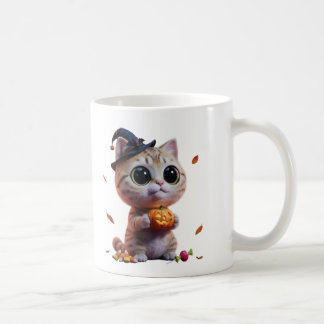Mop met kat heks voor Halloween Koffiemok