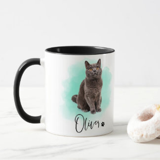 Mop met kat illustratie – Cadeau voor dierenvriend Mok