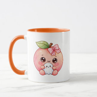 Mop met Kawaii Perzik Geest Halloween Mok