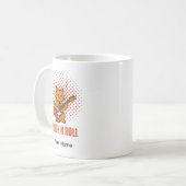 Mop met knuffelsteenkat koffiemok (Voorkant links)