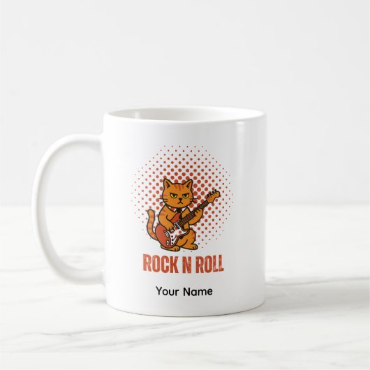 Mop met knuffelsteenkat koffiemok (Links)