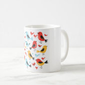 Mop met leuk vogelmotief koffiemok (Voorkant rechts)
