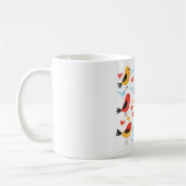 Mop met leuk vogelmotief koffiemok (Links)