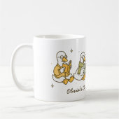 Mop met leuke leesgans koffiemok (Links)