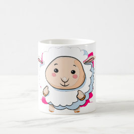 Mop met Schattig Gelukkig Schaap Kawaii Dier voor Koffiemok