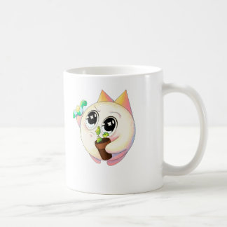 Mop met Tekening van Kawaii Kat die Plant Liefheef Koffiemok