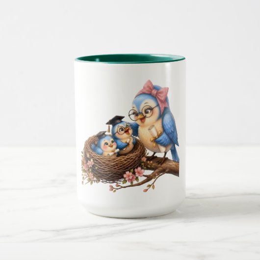 Mop met vogelaccent mok (Midden)