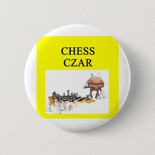 Mop van de CHESS-speler Ronde Button 5,7 Cm (Voorkant)