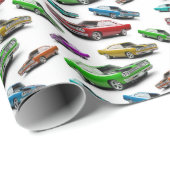 Mopar 1969 Plymouth Road Runner Classic Muscle Car Cadeaupapier (Rol Hoek)