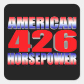 mopar 426 monster vierkante sticker (Voorkant)