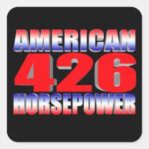 mopar 426 monster vierkante sticker