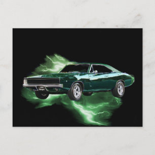 Mopar: '68 Dodge-lader met groen bliksem Briefkaart