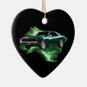 Mopar: '68 Dodge-lader met groen bliksem Keramisch Ornament (Rechts)