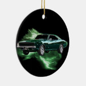 Mopar: '68 Dodge-lader met groen bliksem Keramisch Ornament (Rechts)