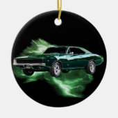 Mopar: '68 Dodge-lader met groen bliksem Keramisch Ornament (Voorkant)