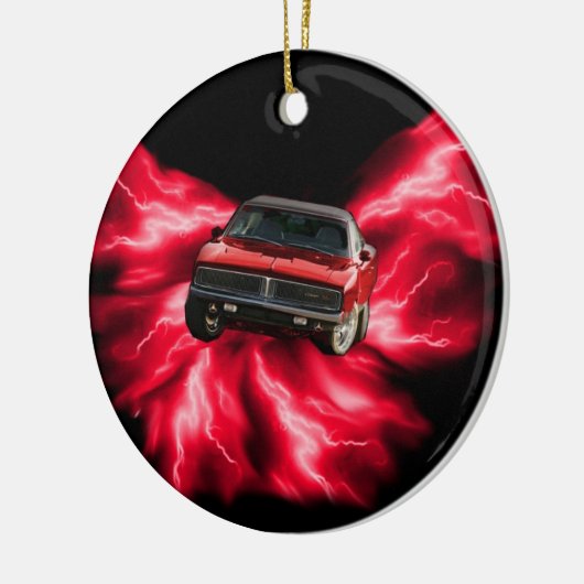 Mopar: '69 Lader op rode bliksem Keramisch Ornament (Links)