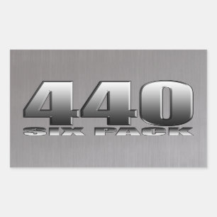 Mopar Dodge 440 Six Pack Rechthoekige Sticker