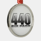 Mopar Dodge 440 Zes Pak Metalen Ornament (Rechts)