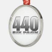 Mopar Dodge 440 Zes Pak Metalen Ornament (Links)