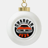 Mopar - Dodge Carger Musclecar Keramische Bal Ornament (Voorkant)