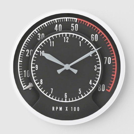 Mopar - Dodge Charger Tic Toc Tach Round Clock Grote Klok (Voorkant)