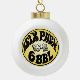 Mopar - Dodge Plymouth 6 Pack Keramische Bal Ornament