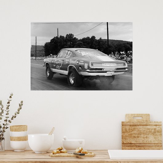 Mopar Drag - Cuda - Mr. 5 & 50 Poster (Keuken)