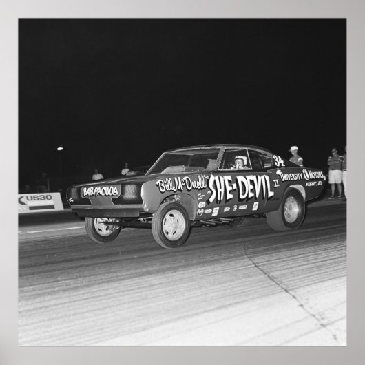  mopar Drag - Cuda - she-Devil Poster (Voorkant)