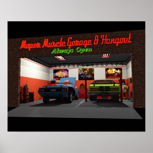 Mopar Garage Poster (Voorkant)